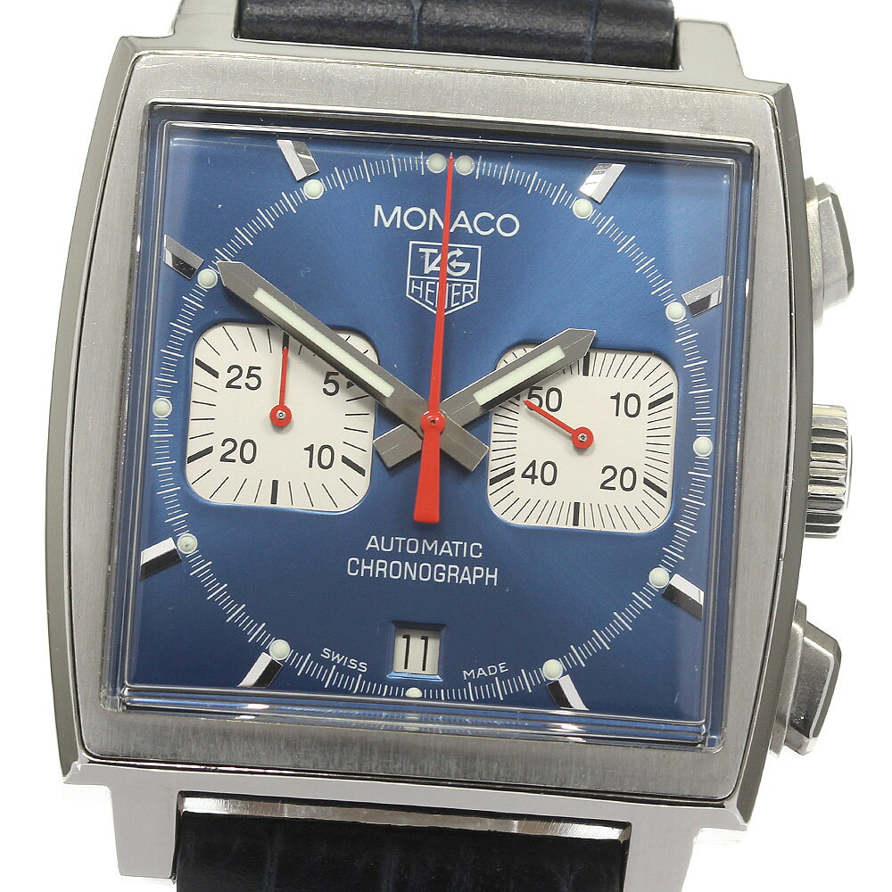 ☆良品★箱・保証書付き【TAG HEUER】タグホイヤー モナコ クロノグラフ CW2113.FC6 ...