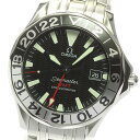 ☆良品★保証書付き【OMEGA】オメガ シーマスター300M GMT 2234.50 自動巻き メン ...