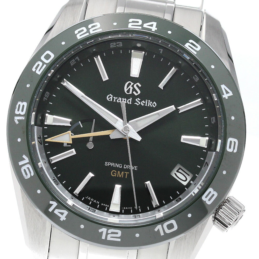 セイコー SEIKO 9R66-0BB0/SBGE257 グランドセイコー GMT スプリングドライブ メンズ 良品 箱・保証書付き_664911【ev10】【中古】