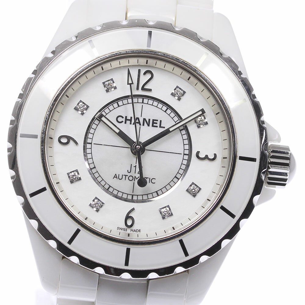 ☆良品【CHANEL】シャネル J12 白セラミック 8Pダイヤ H2423 自動巻き メンズ【中古 ...