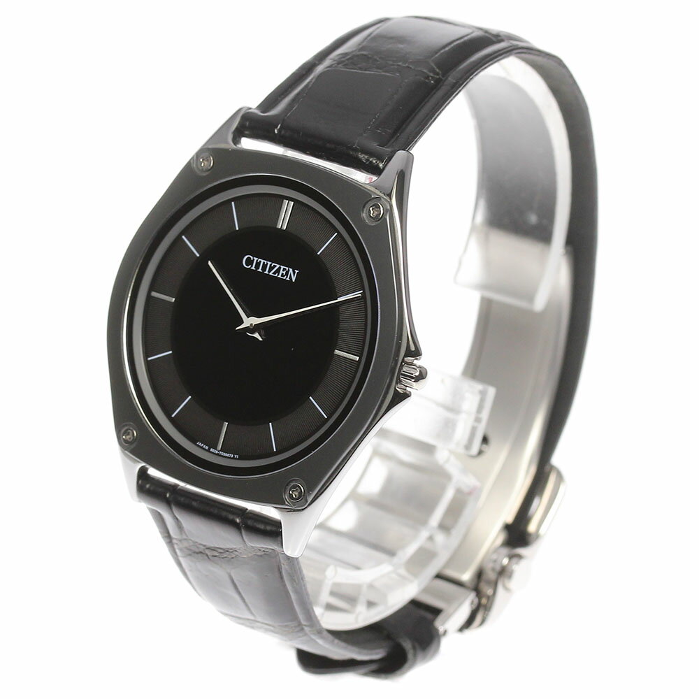 ☆美品★箱・保証書付き【CITIZEN】シチズン エコドライブワン 8826-T024351 ソーラー メンズ 【220602】【中古】