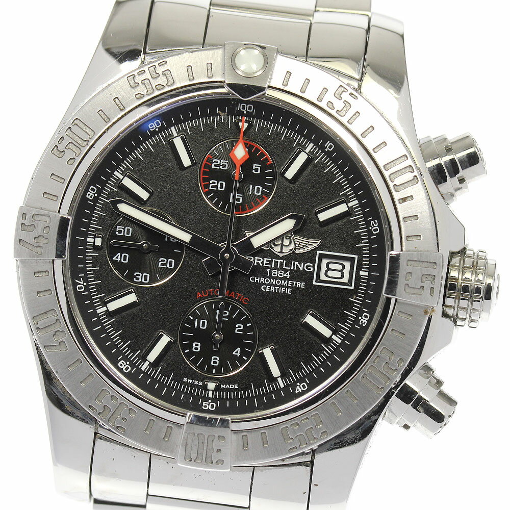 ☆良品★箱・保証書付き【BREITLING】ブライトリング アベンジャーII デイト クロノグラフ A13381 自動巻き メンズ【中古】