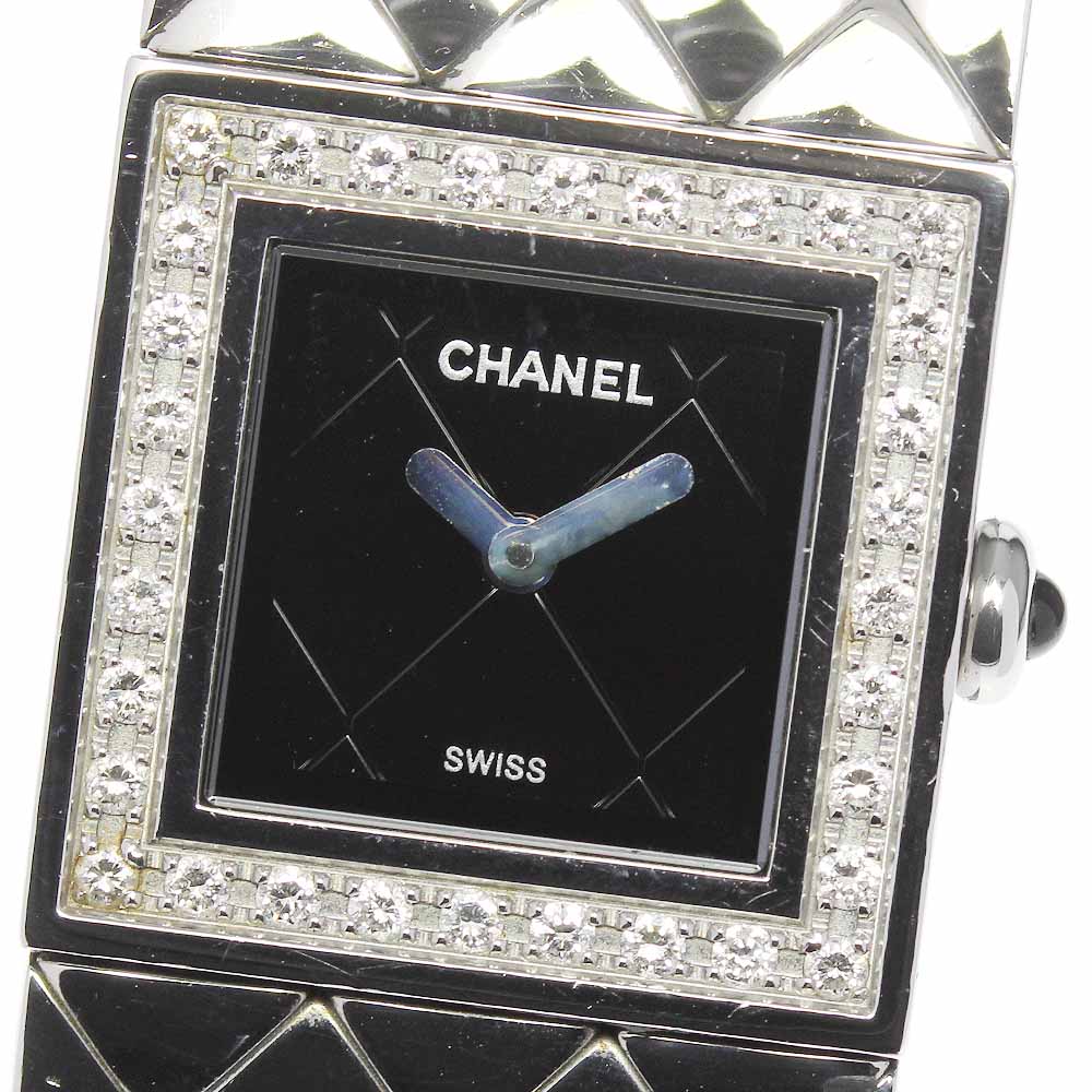 【CHANEL】シャネル マトラッセ ダイヤベゼル H0489 クォーツ レディース【中古】