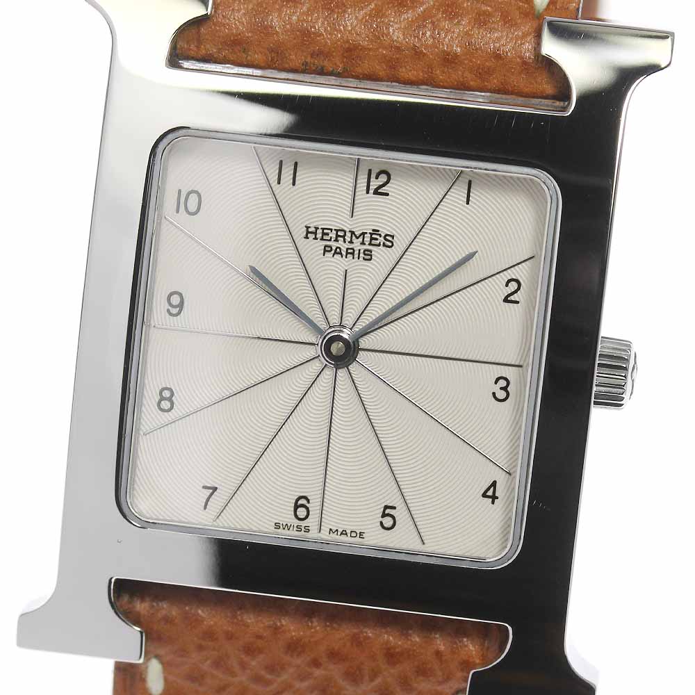 ☆良品★内箱・保証書付き【HERMES】エルメス Hウォッチ HH1.510 クォーツ ボーイズ【中古】のサムネイル