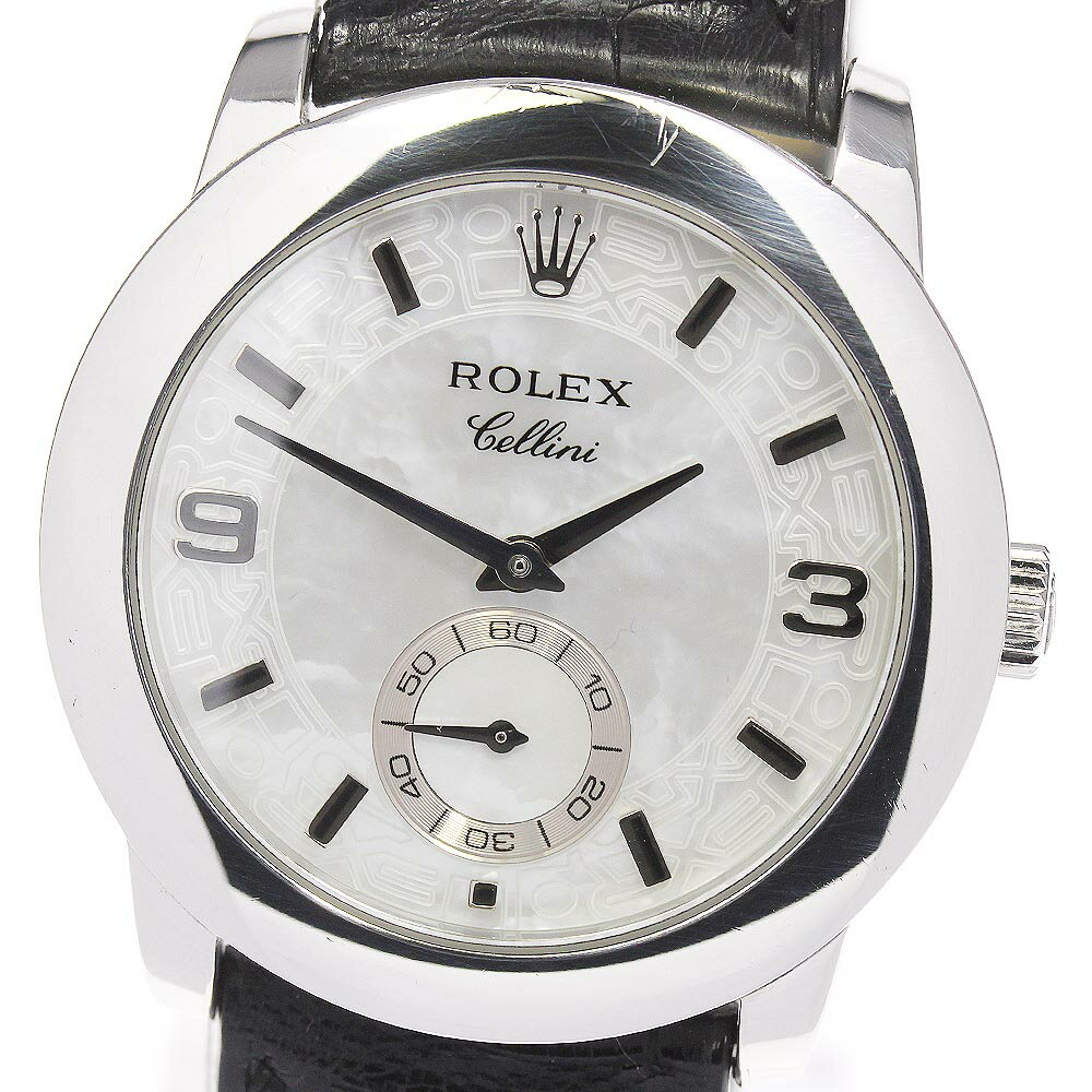 ☆良品【ROLEX】ロレックス チェリーニ PT950 スモールセコンド 5240 手巻き メンズ【中古】