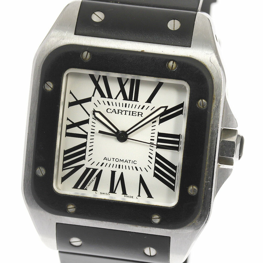 【CARTIER】カルティエ サントス100LM W20121U2 自動巻き メンズ【中古】