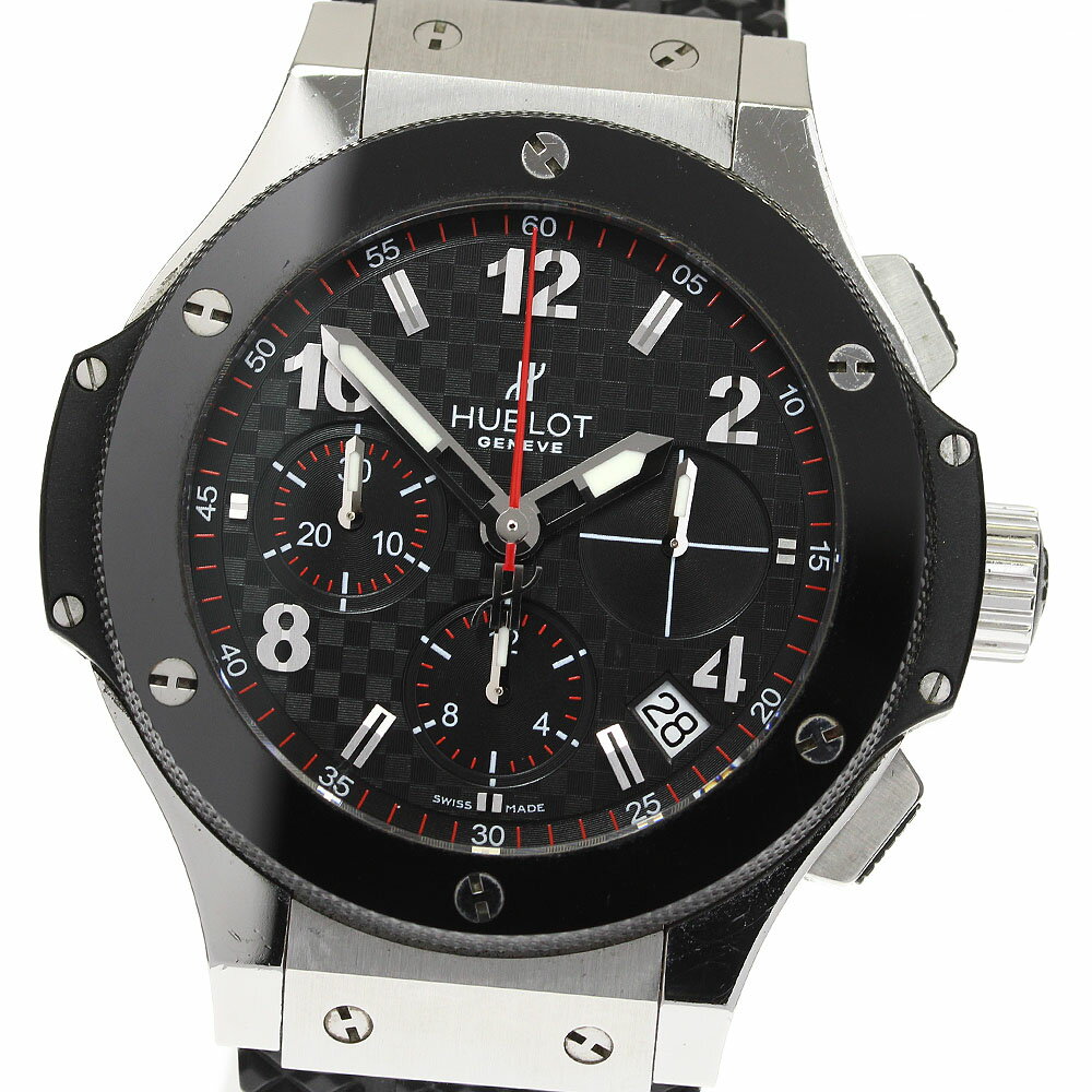 ☆良品【HUBLOT】ウブロ ビッグバン スチールセラミック クロノグラフ デイト 341.SB.1 ...