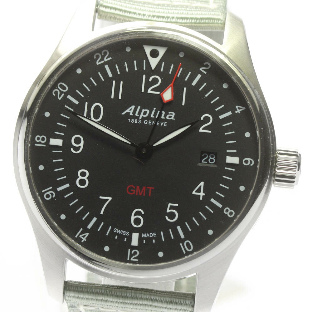 楽天CLOSERアルピナ Alpina AL-247B4S6 スタータイマー GMT デイト クォーツ メンズ 未使用品 箱・保証書付き_684124【中古】