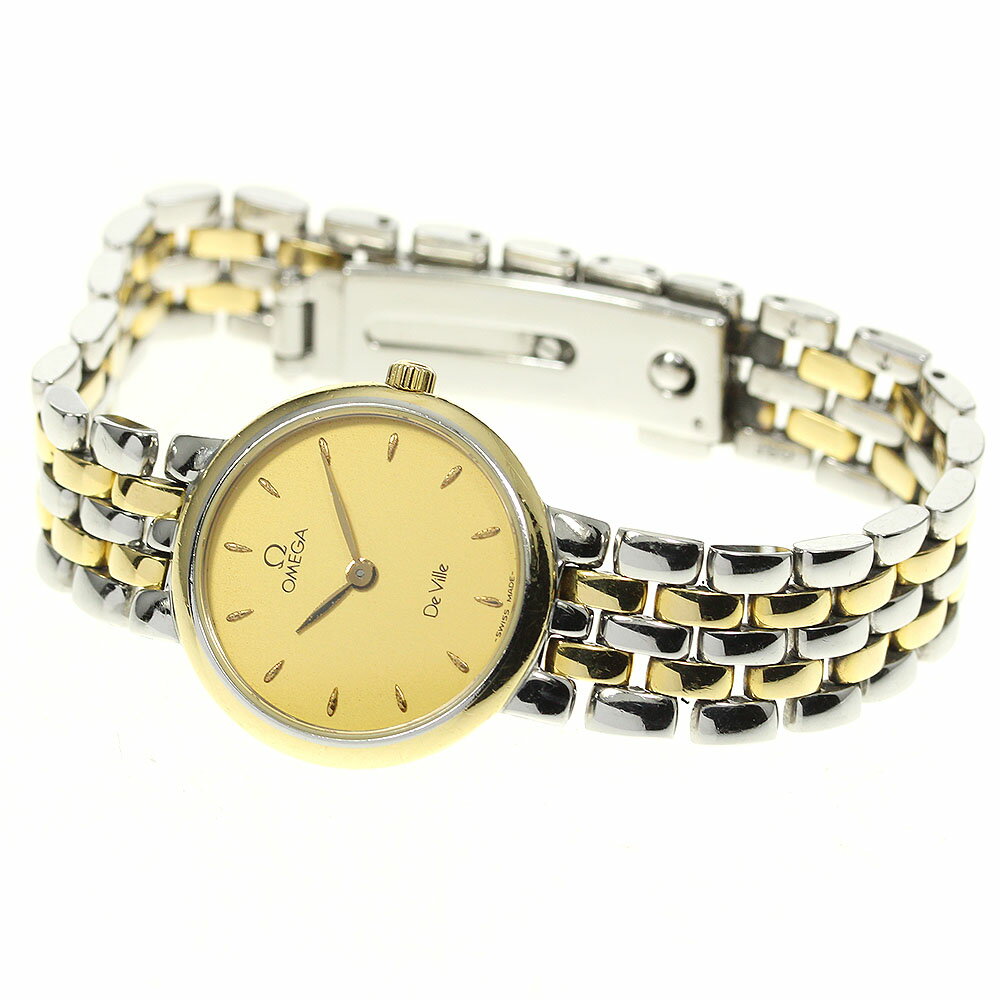 【OMEGA】オメガデビルラウンドクォーツレディース【中古】