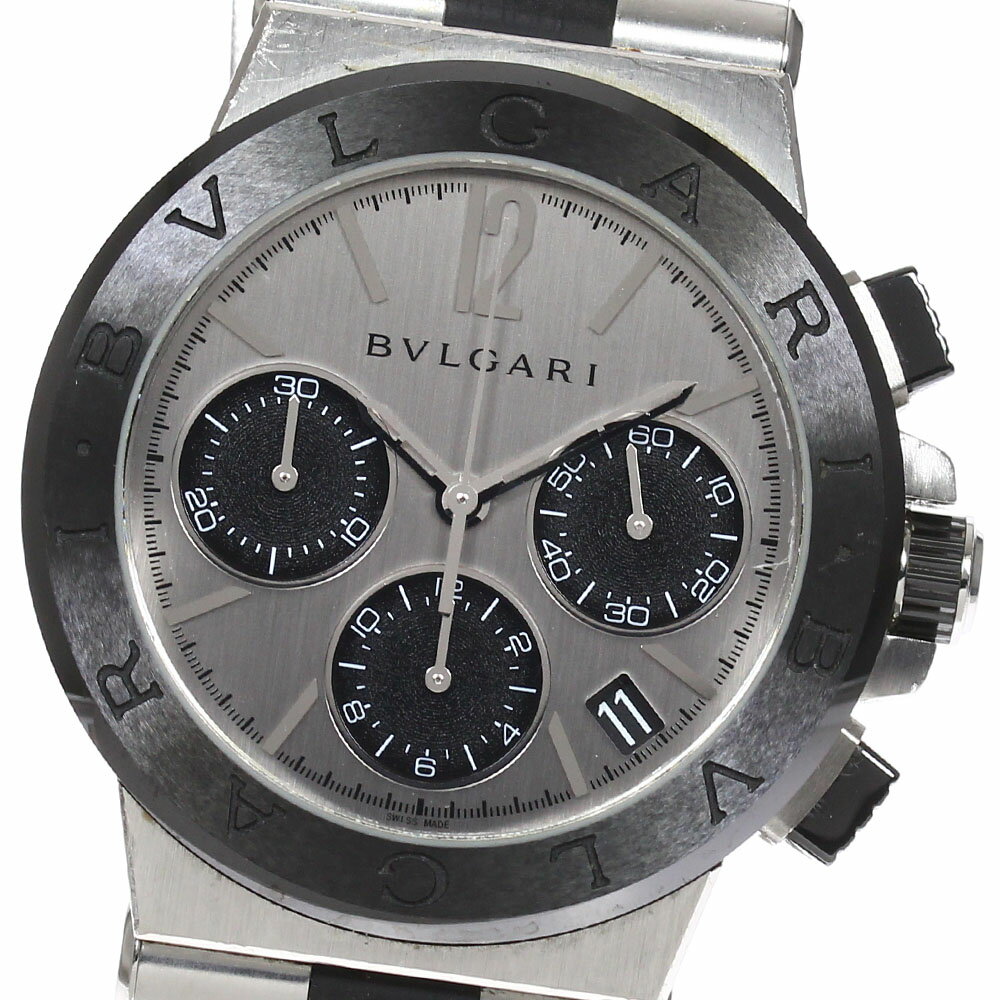 【BVLGARI】ブルガリ ディアゴノ クロノグラフ DG37SCCH 自動巻き ボーイズ【中古】