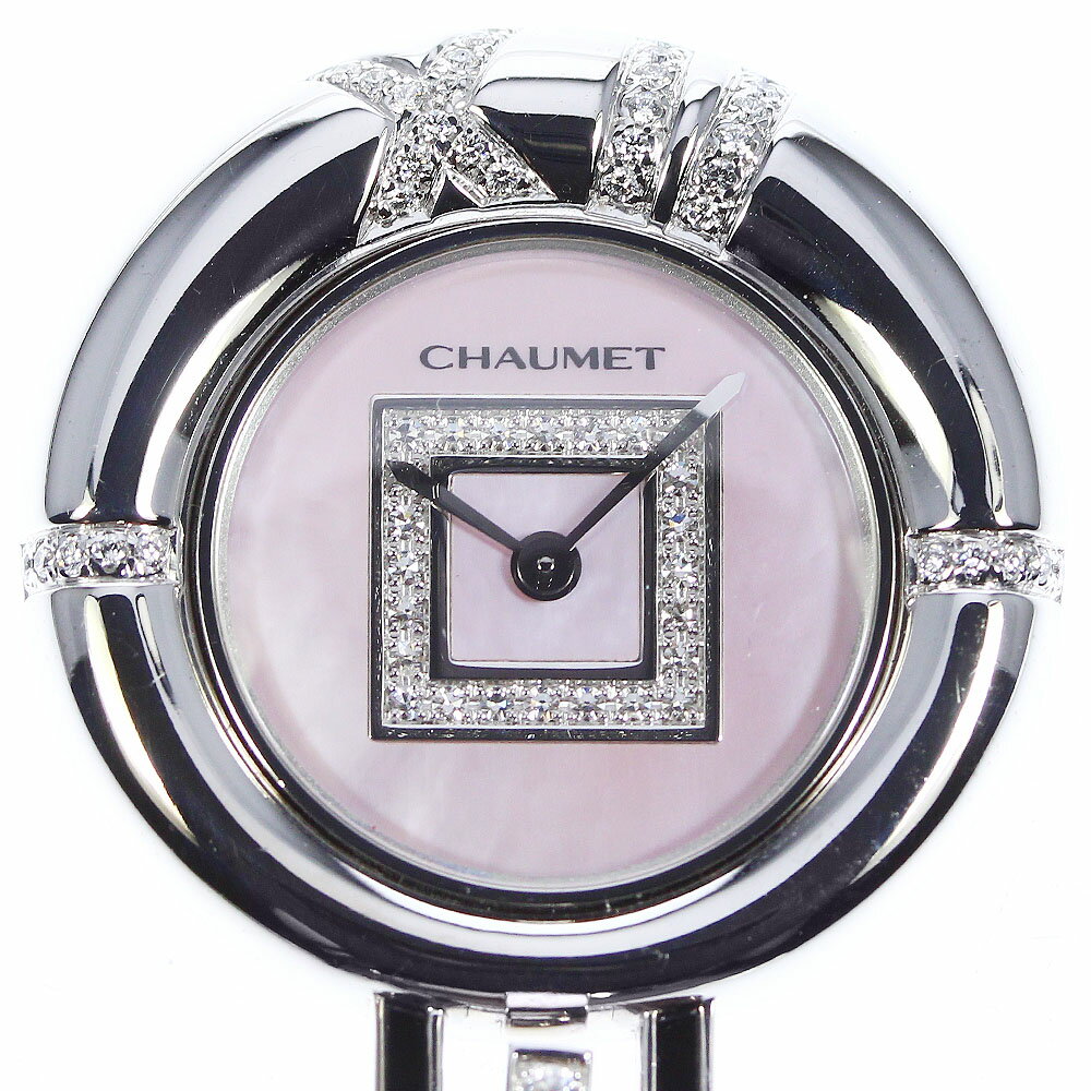 ★箱付き【Chaumet】ショーメ アノー ペンダントウォッチ ダイヤ クォーツ レディース【中古】