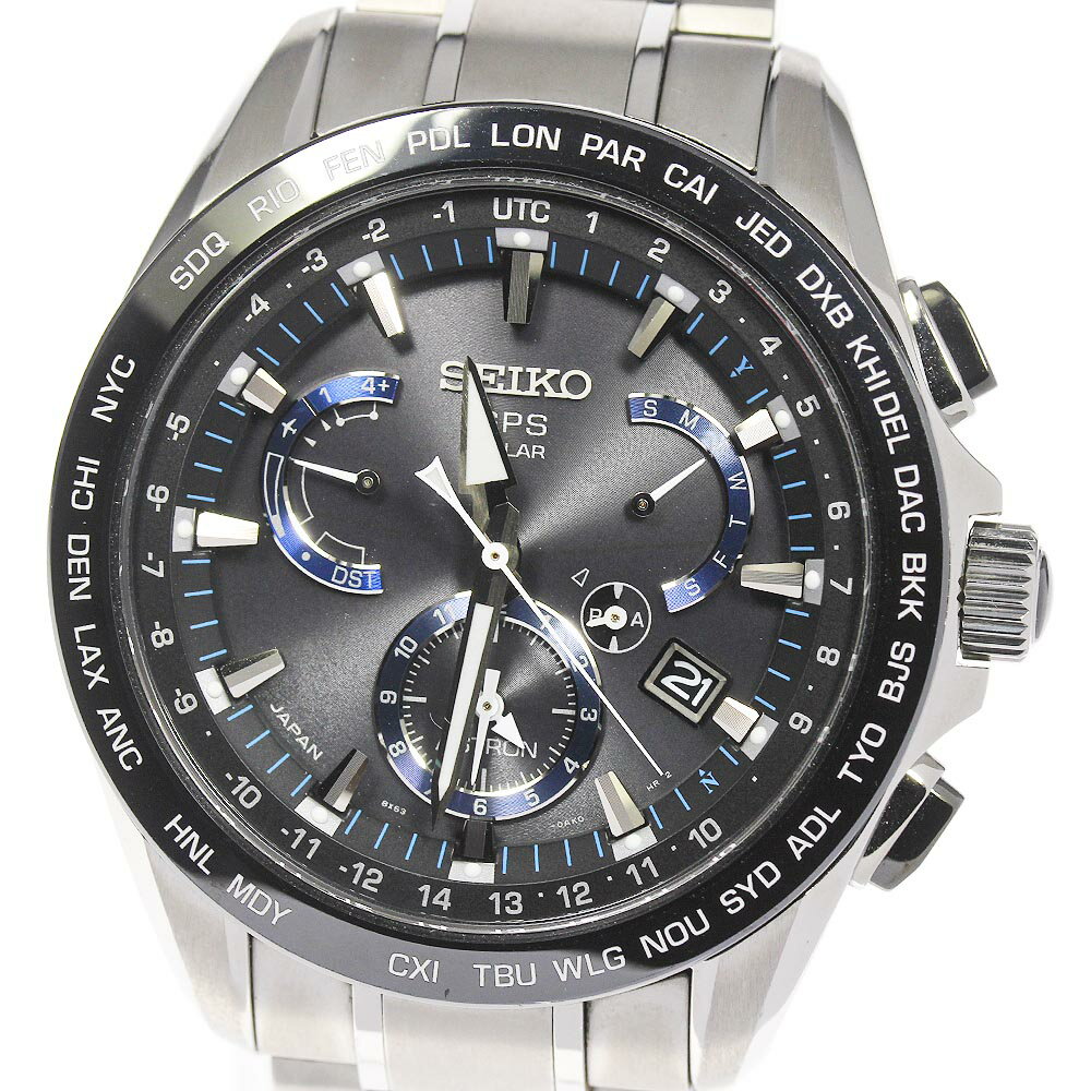 ☆良品【SEIKO】セイコー アストロン GPS SBXB101/8X53-0AS0-2 ソーラー電波 メンズ【中古】