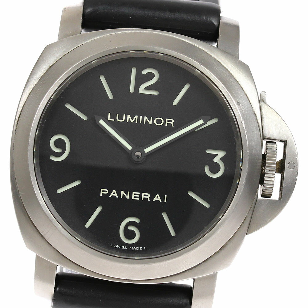 ベルト訳あり☆【PANERAI】パネライ ルミノール ベース PAM00176 手巻き メンズ【中古 ...