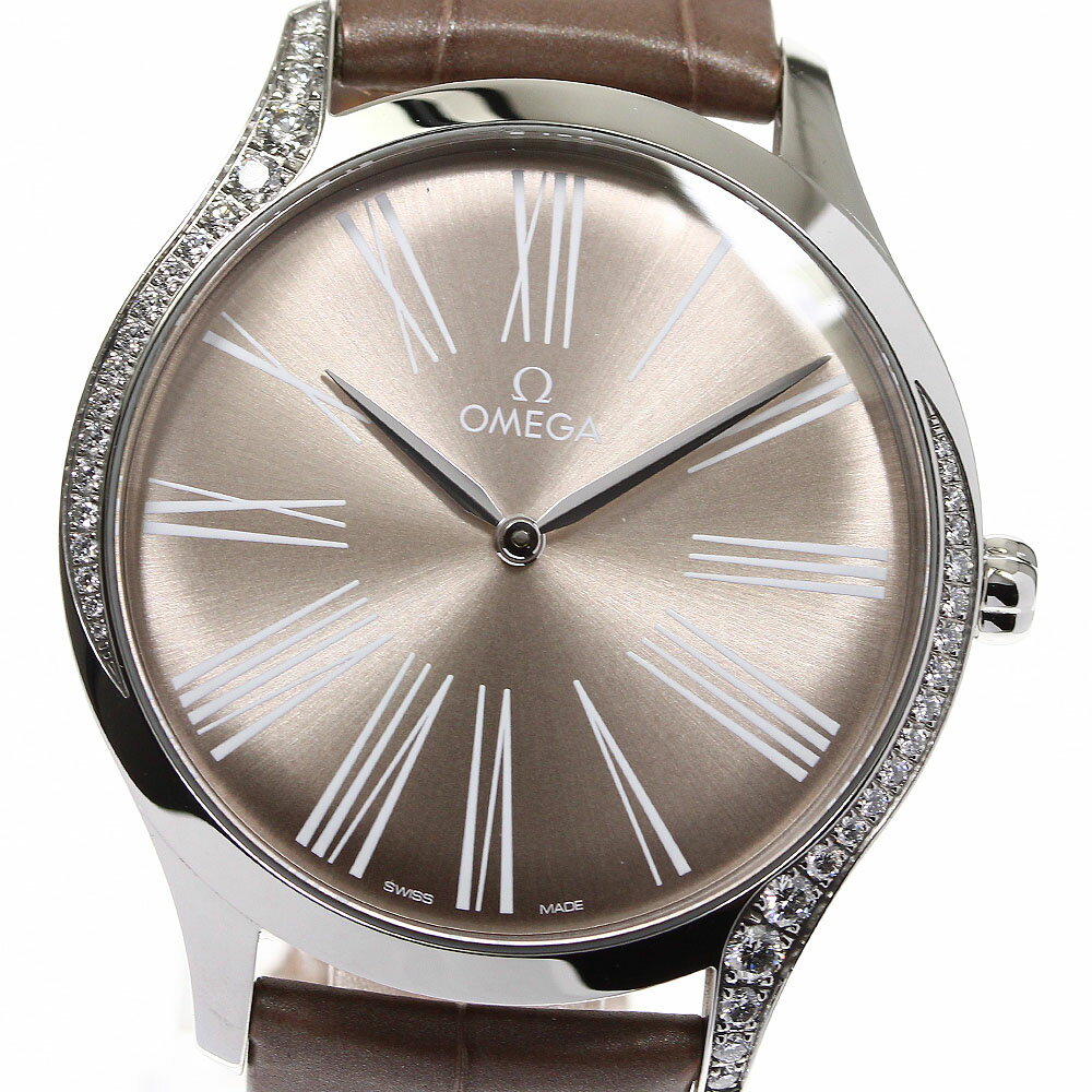 【OMEGA】オメガ デビル トレゾア 428.18.39.60.13.001 ダイヤベゼル クォーツ レディース_694352 【232】【中古】のサムネイル