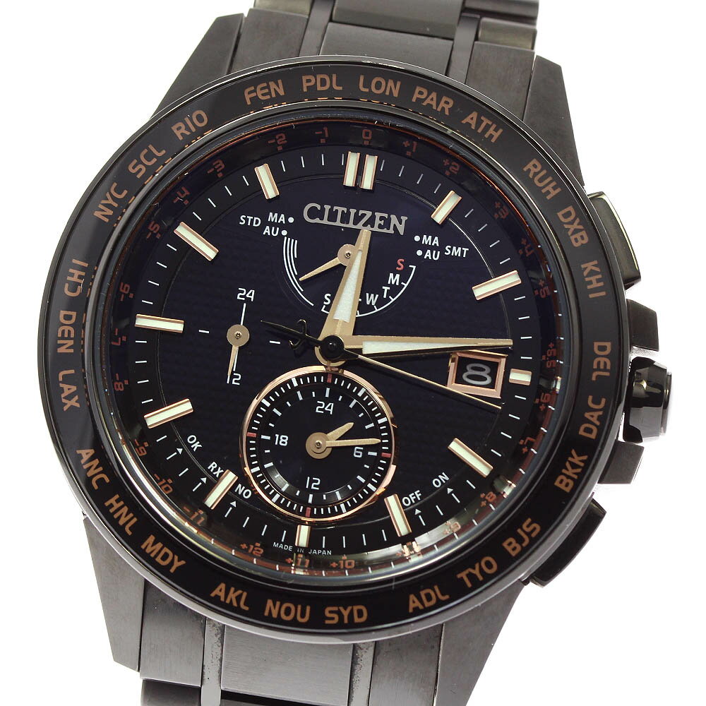 ☆良品【CITIZEN】シチズン アテッサ エコドライブ AT9045-58E/H820-T020691 ソーラー電波 メンズ_697760【中古】