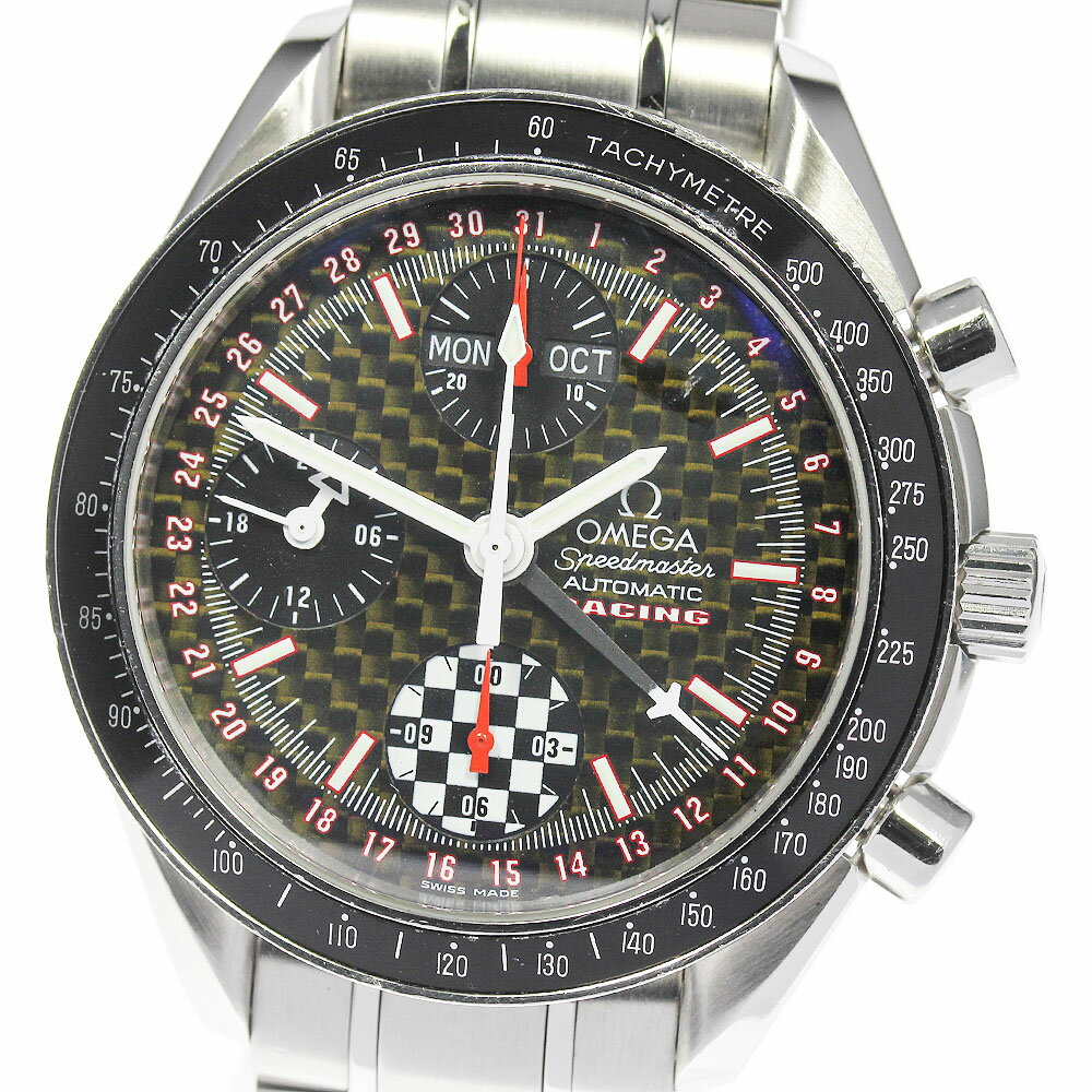 ☆良品★箱付き【OMEGA】オメガ スピードマスター レーシング シューマッハ’02モデル 5555本限定 3529.50 自動巻き メンズ_698761【中古】