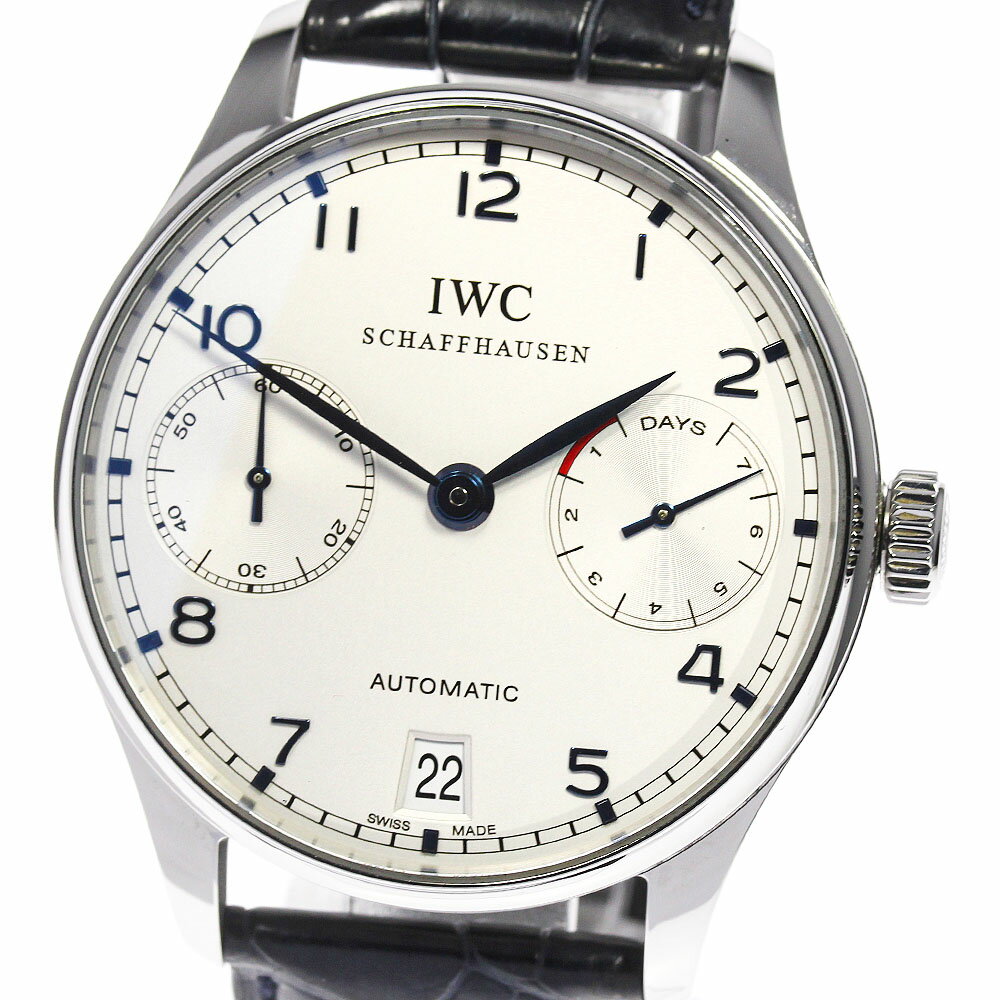 ☆美品【IWC SCHAFFHAUSEN】IWC ポルトギーゼ 7デイズ パワーリザーブ デイト I ...