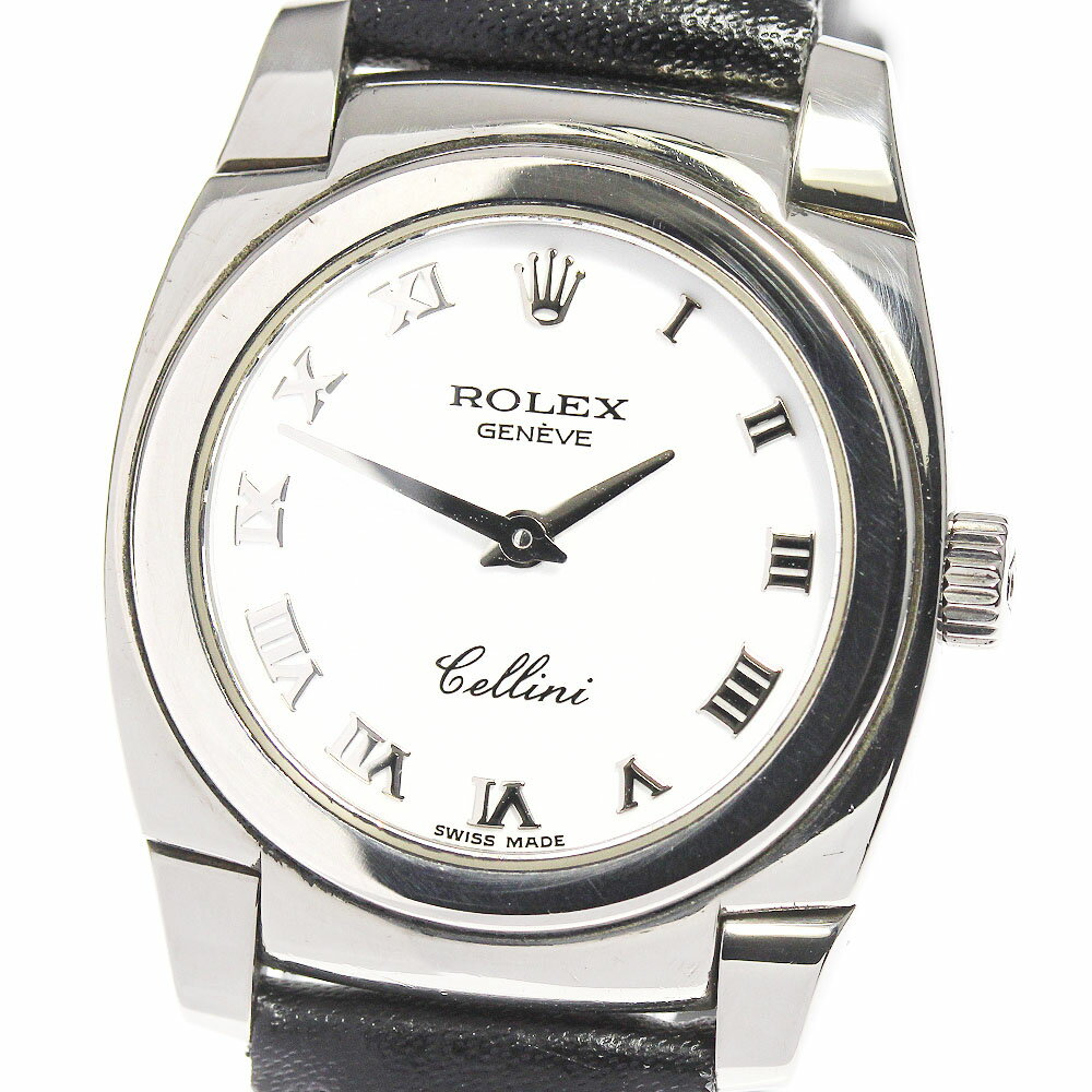 ★保証書付き【ROLEX】ロレックス チェリーニ K18WG 5310/9 手巻き レディース_695786【ev20】【中古】