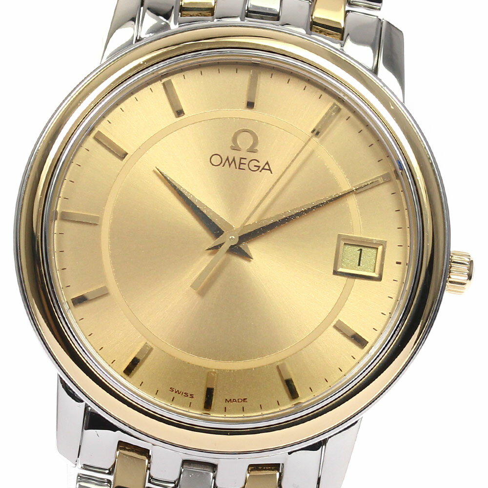 【OMEGA】オメガ デビル クラシック YGコンビ デイト クォーツ メンズ_698559【ev20】【中古】