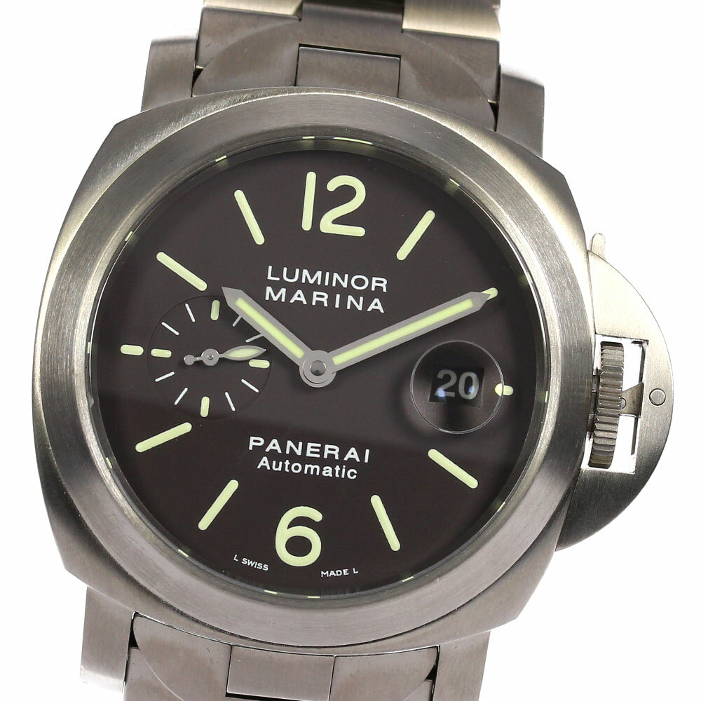 ★箱・保証書付き【PANERAI】パネライ ルミノールマリーナ デイト スモールセコンド PAM00 ...