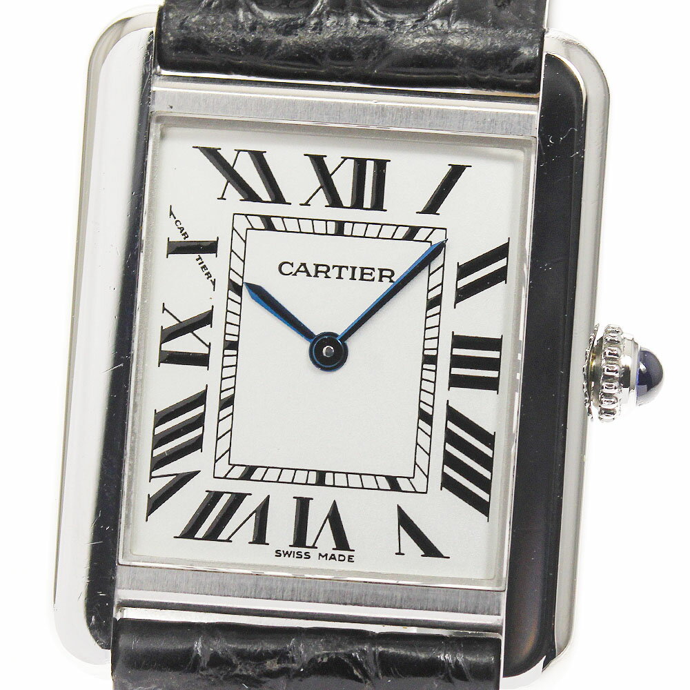 【CARTIER】カルティエ タンクソロSM W1018255 クォーツ レディース_702063【中古】