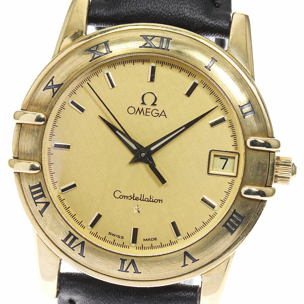 【OMEGA】オメガ コンステレーション K18YG デイト クォーツ メンズ_697169 【232】【中古】