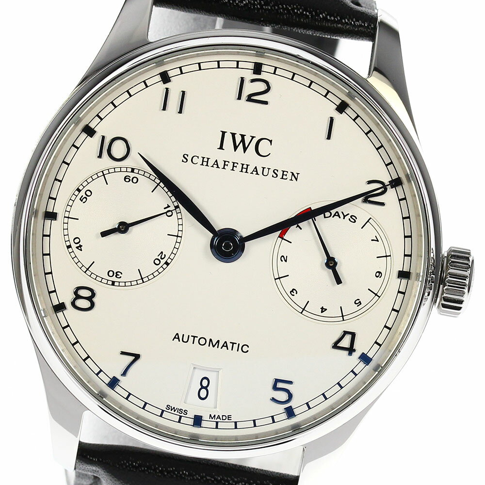 ☆良品★保証書付き【IWC SCHAFFHAUSEN】IWC ポルトギーゼ 7デイズ パワーリザーブ ...