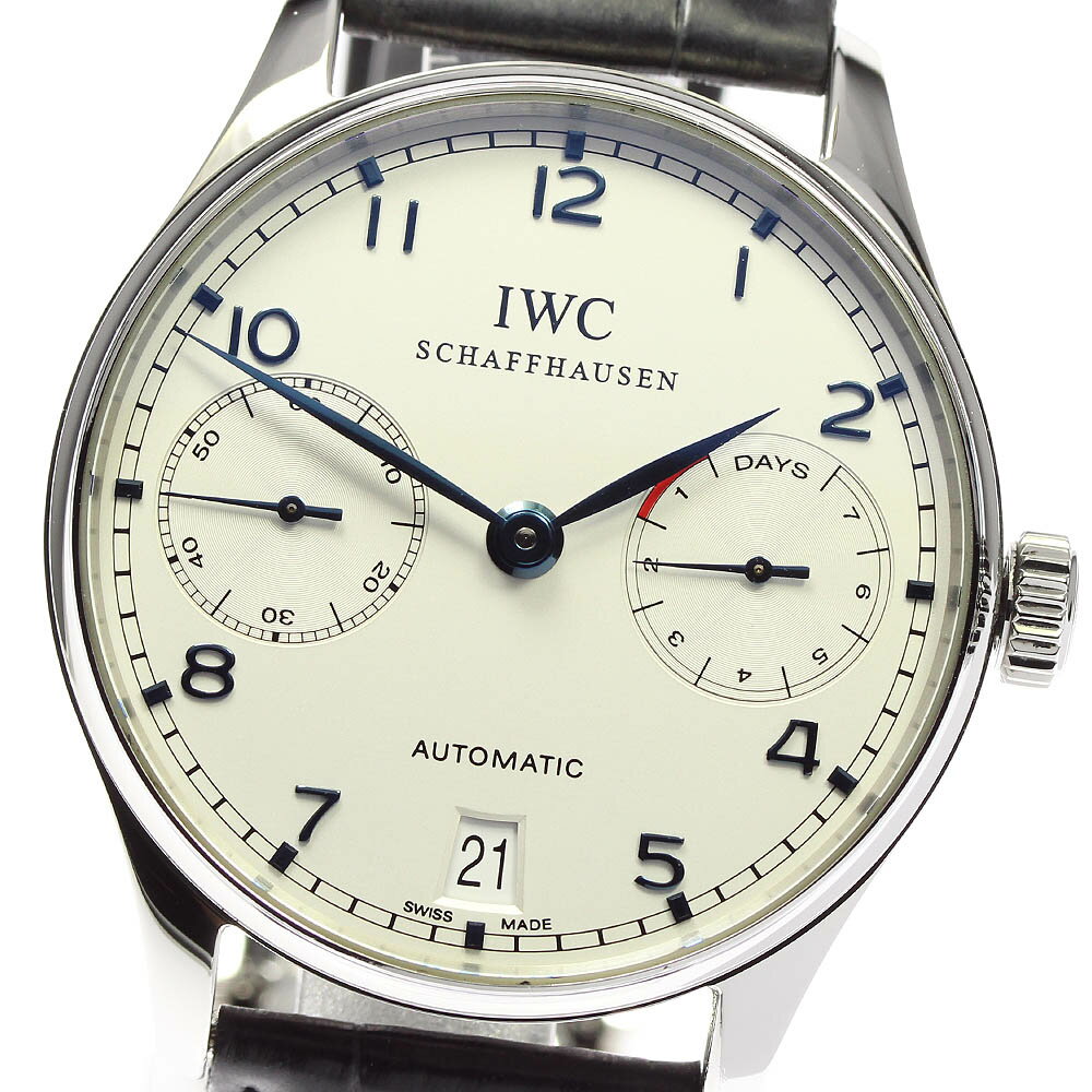 ベルト訳あり☆★保証書付き【IWC SCHAFFHAUSEN】IWC ポルトギーゼ 7デイズ IW5 ...