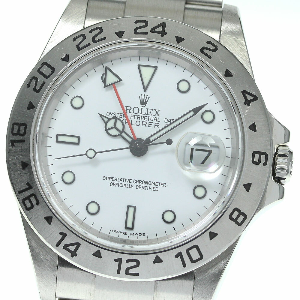 ☆良品【ROLEX】ロレックス エクスプローラーII ホワイト F番 16570T 自動巻き メンズ_703861【中古】