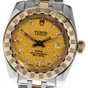 ☆良品★保証書付き【TUDOR】チュードル クラシックデイト YGコンビ 10Pダイヤ 22013  ...