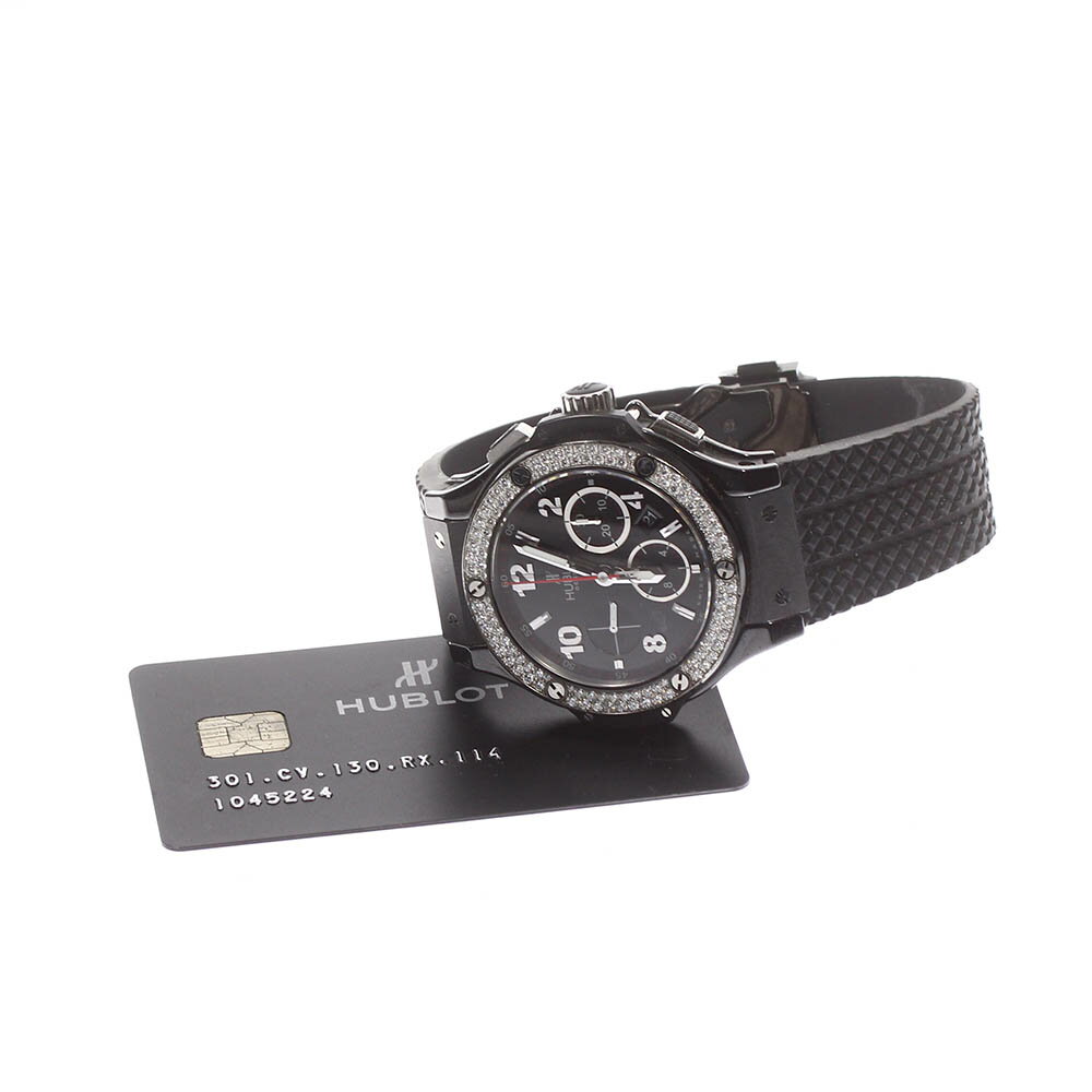 ★保証書付き【HUBLOT】ウブロ ビッグバン クロノグラフ ダイヤベゼル 301.CV.130.R...