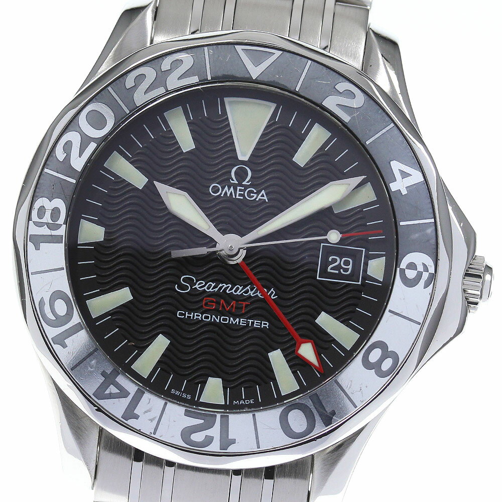 【OMEGA】オメガ シーマスター300 50周年記念モデル GMT 2534.50 自動巻き メンズ_711073【中古】