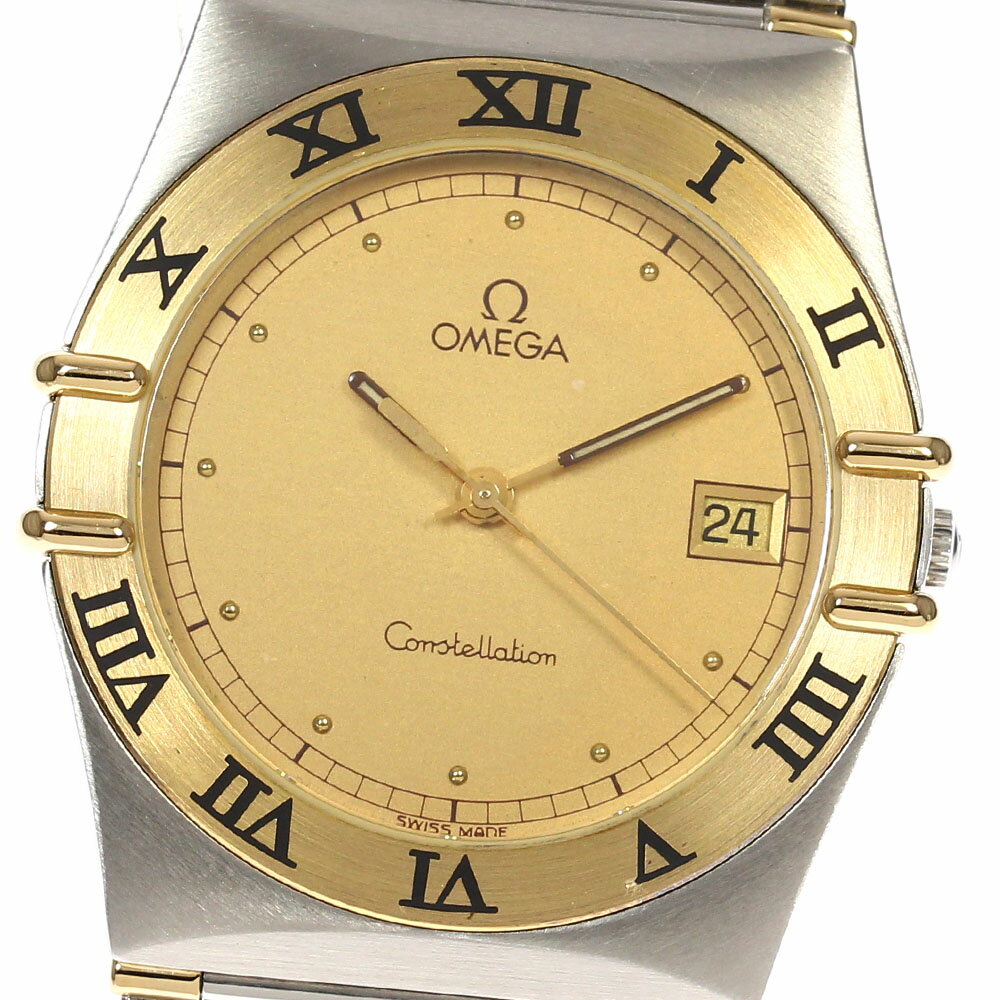 【OMEGA】オメガ コンステレーション ハーフバー デイト クォーツ メンズ_688460【中古】