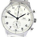 ☆美品★箱 保証書付き【IWC SCHAFFHAUSEN】IWC ポルトギーゼ クロノグラフ IW371617 自動巻き メンズ_715808【中古】