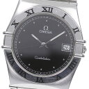 【OMEGA】オメガ コンステレーション フラットベゼル デイト クォーツ メンズ_700089【中古】