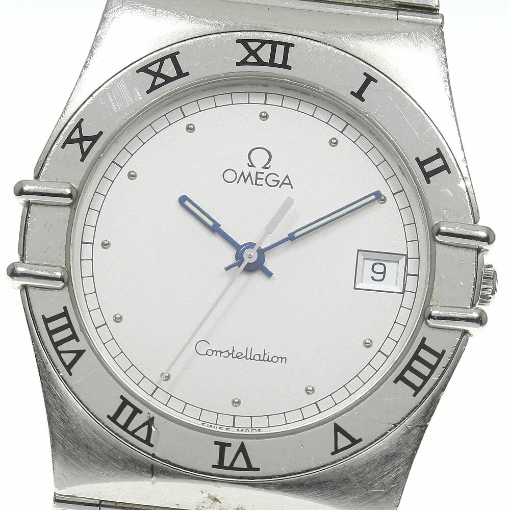 【OMEGA】オメガ コンステレーション フラットベゼル デイト クォーツ メンズ_705112【中古】