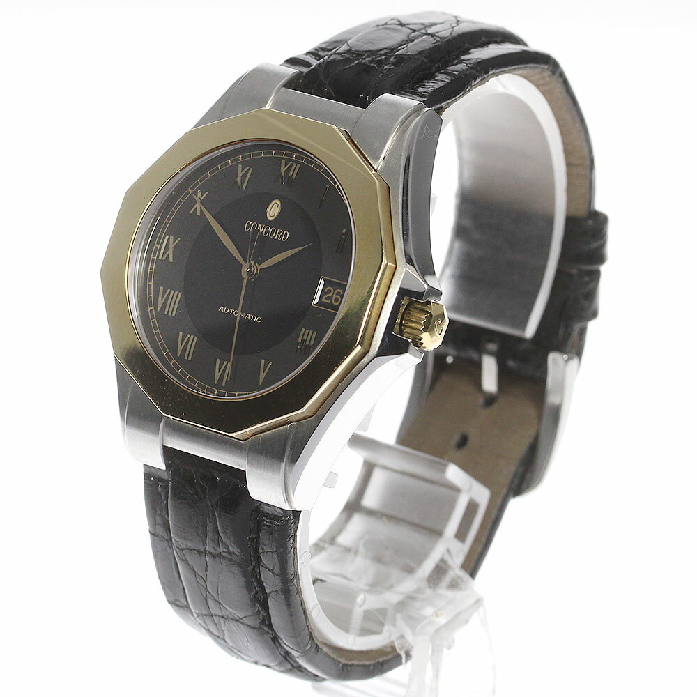 コンコルド Concord 15.A9.112 マリーナ デイト YGベゼル 自動巻き メンズ 保証書付き_715342【中古】
