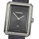 ☆良品【CHANEL】シャネル ボーイフレンド ツイード ダイヤベゼル H5318 クォーツ ボーイズ_716774【中古】