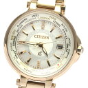 ☆ジャンク★保証書付き【CITIZEN】シチズン XC クロスシー 6Pダイヤ EC1012-51W ソーラー電波 レディース_713930【ev20】【中古】