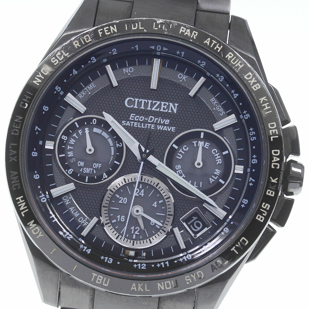 ★保証書付き【CITIZEN】シチズン アテッサ エコドライブ CC9017-59E/F900-T21557 ソーラー電波 メンズ_720348【中古】