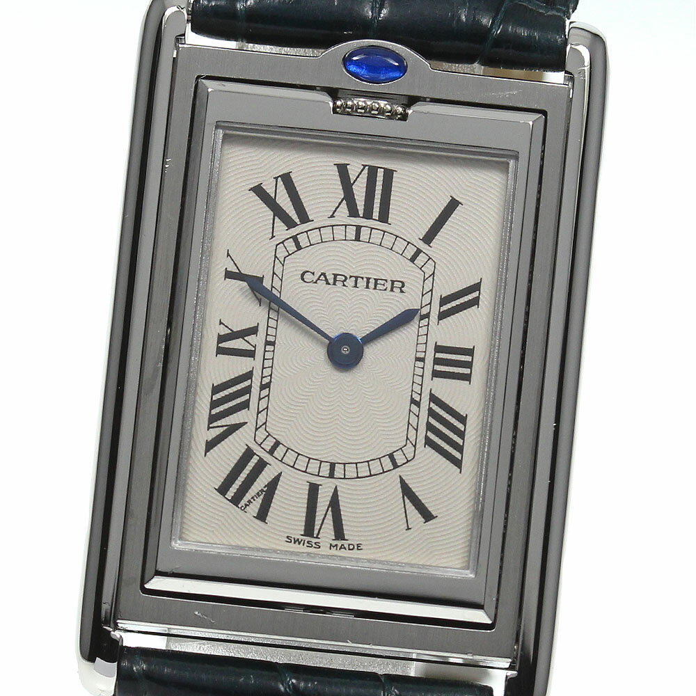 カルティエ CARTIER W1011358 タンクバスキュラント 手巻き メンズ メーカーOH済_702687【中古】