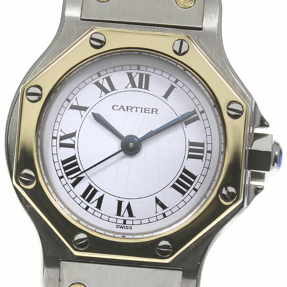 ☆訳あり【CARTIER】カルティエ サントスオクタゴンSM 自動巻き レディース_595857【ev20】【中古】