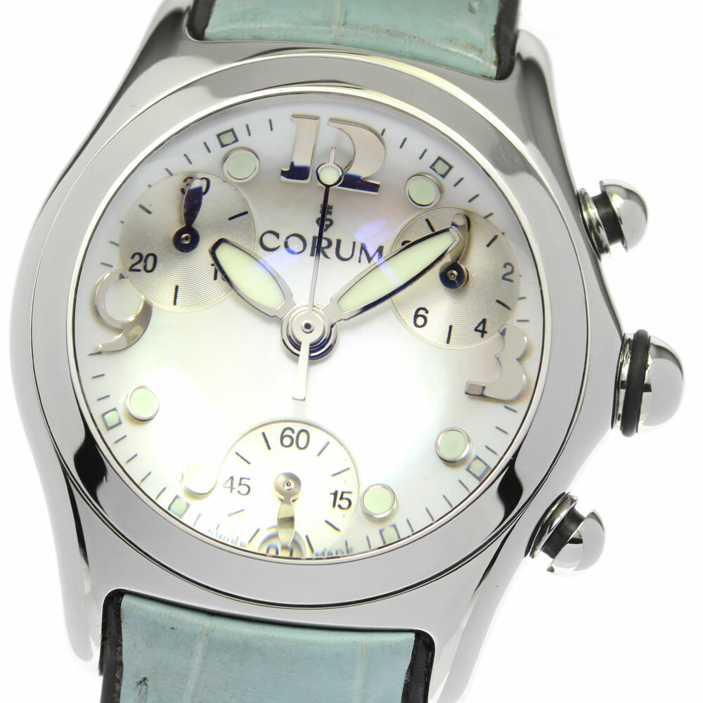 ☆良品【CORUM】コルム バブル デイト クロノグラフ 196.250.20 クォーツ メンズ_7 ...