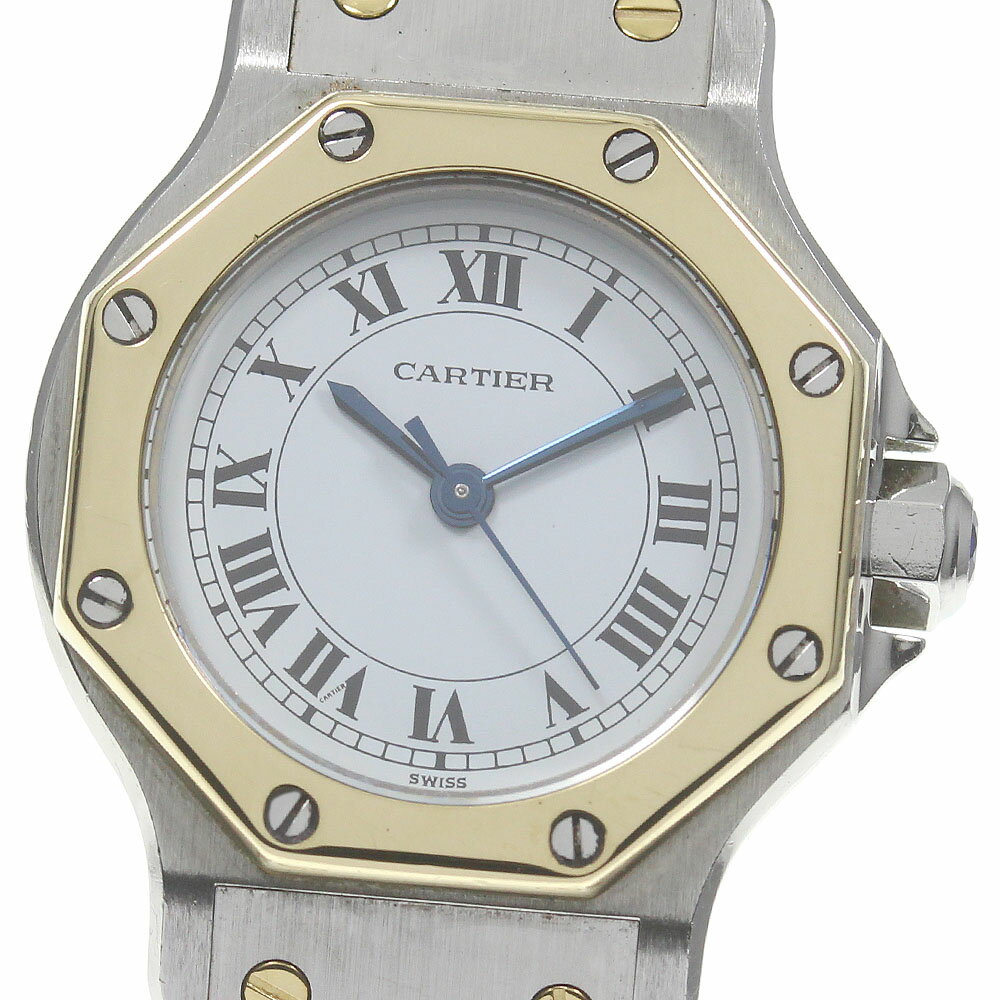 ☆訳あり【CARTIER】カルティエ サントスオクタゴンSM 自動巻き レディース_607824【ev15】【中古】