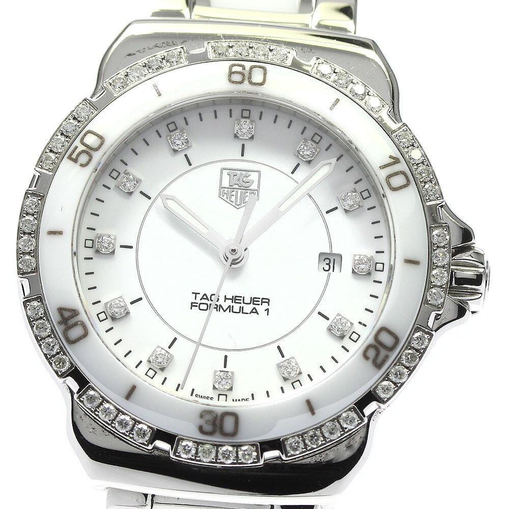 ☆良品【TAG HEUER】タグホイヤー フォーミュラ1 ダイヤベゼル 12Pダイヤ WAH1313 クォーツ レディース_717451【中古】