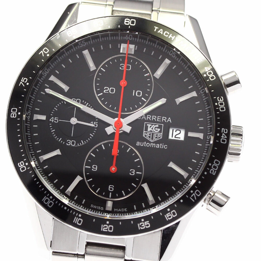 ☆良品 ★保証書付き【TAG HEUER】タグホイヤー カレラ クロノグラフ CV2014.BA07 ...
