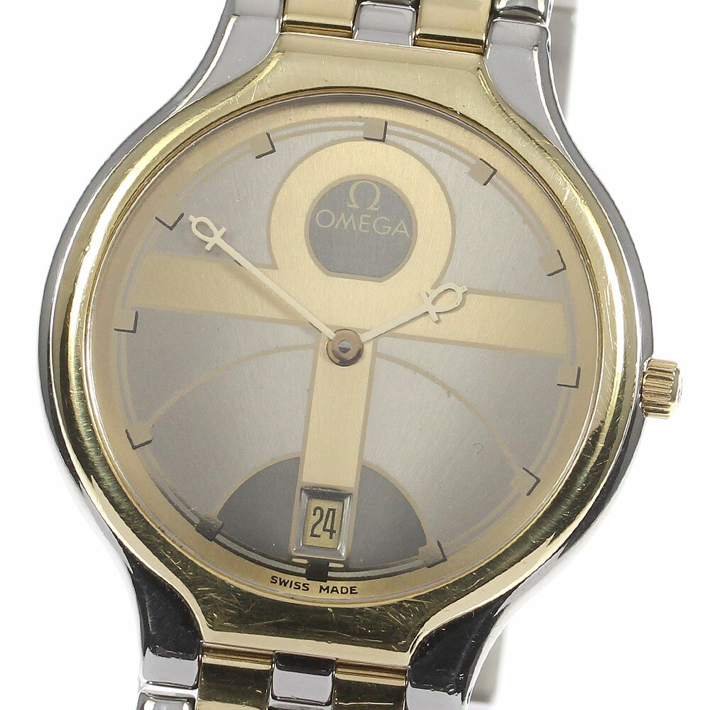 【OMEGA】オメガ デビル YGベゼル ユニークダイヤル クォーツ メンズ_723299【中古】