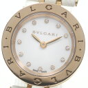 【BVLGARI】ブルガリ B-zero1 K18PG 12Pダイヤ BZP23SGC クォーツ レディース_717560【中古】