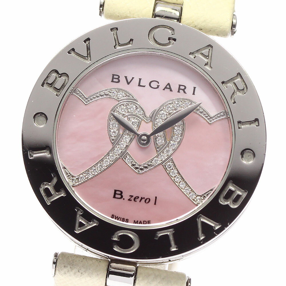 楽天CLOSER★箱・保証書付き【BVLGARI】ブルガリ B-ZERO1 ダイヤモンドハート BZ30S クォーツ レディース_723416【ev20】【中古】