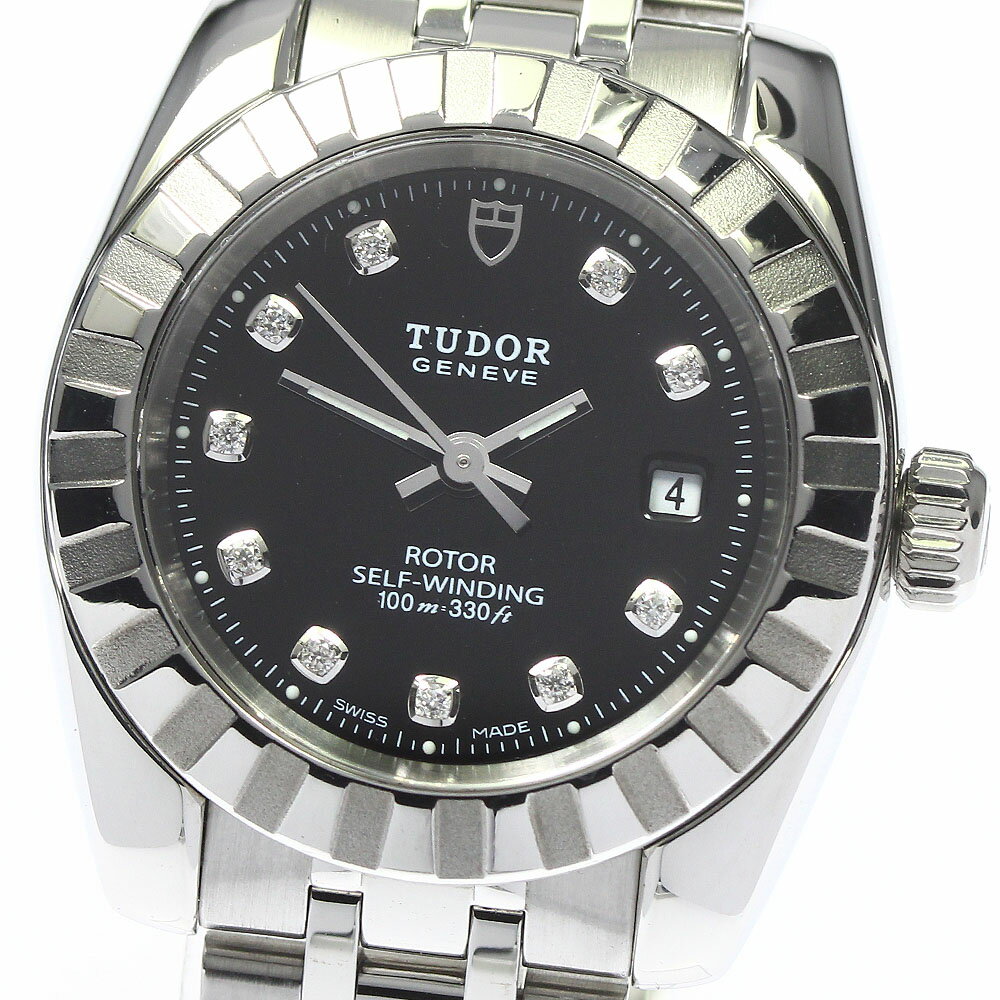 ☆良品 【TUDOR】チュードル クラシックデイト 10Pダイヤ 22010 自動巻き レディース_ ...